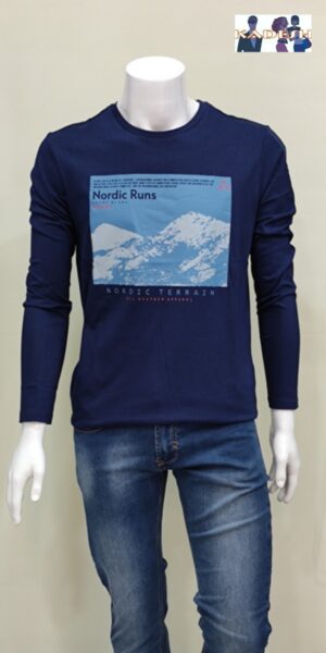 Camiseta manga larga hombre azulón montaña