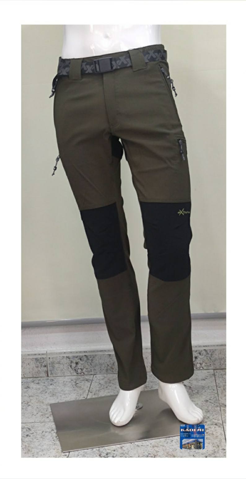 Pantalón montaña tejido grueso negro 6 bolsillos hombre - Kadesh Moda