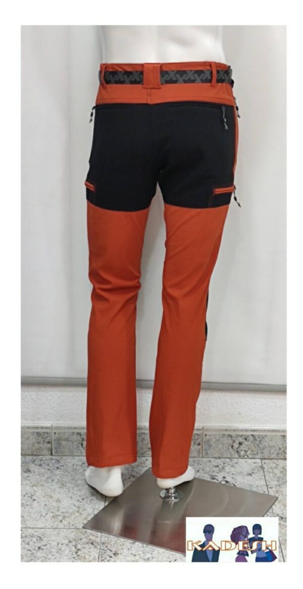 comprar pantalón trekking para hombre invierno naranja y negro