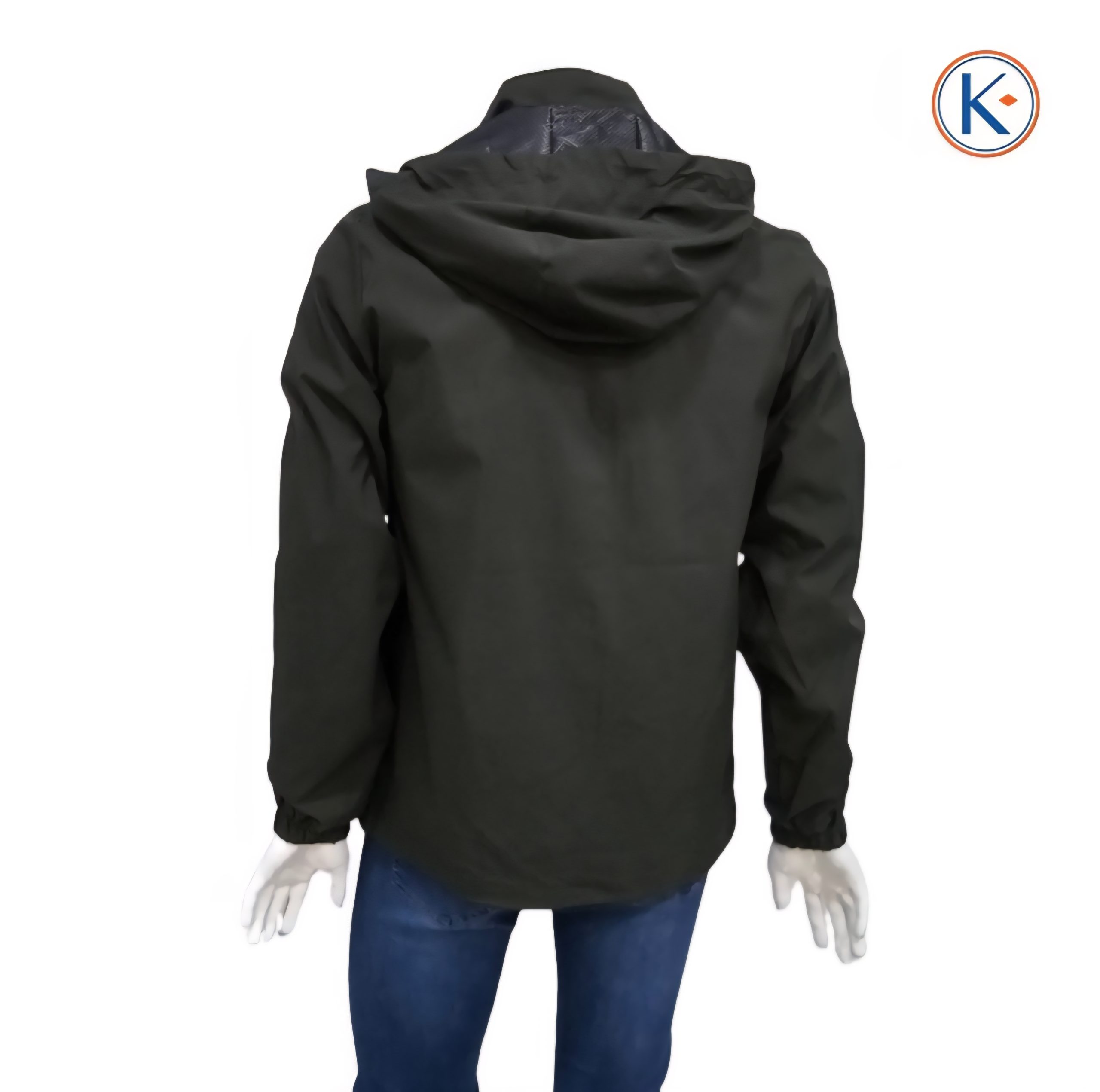 Cazadora de primavera hombre verde caqui con capucha desmontable
