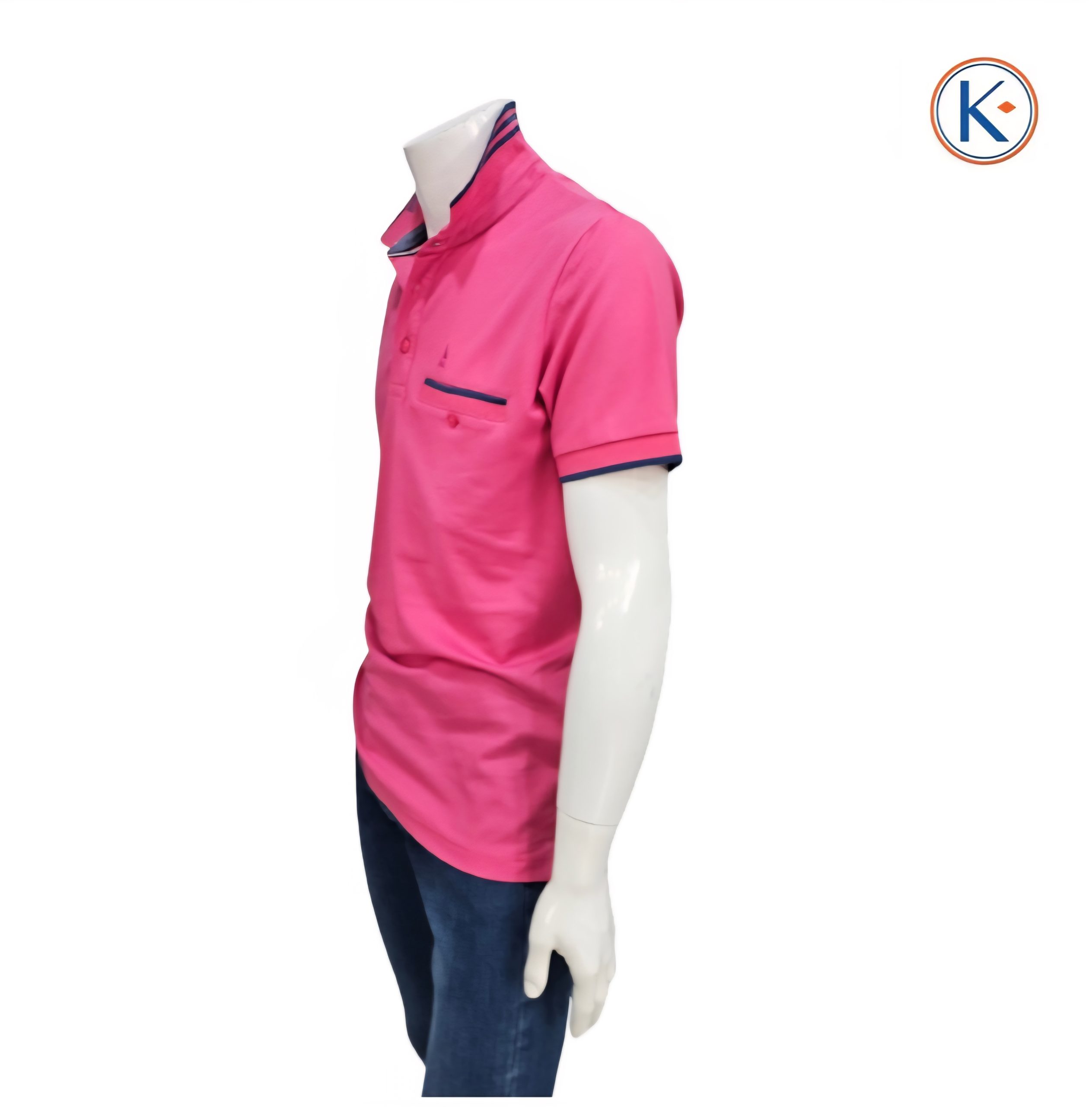 Polo granito Nisko hombre con bolsillo y detalle azul - Imagen 10