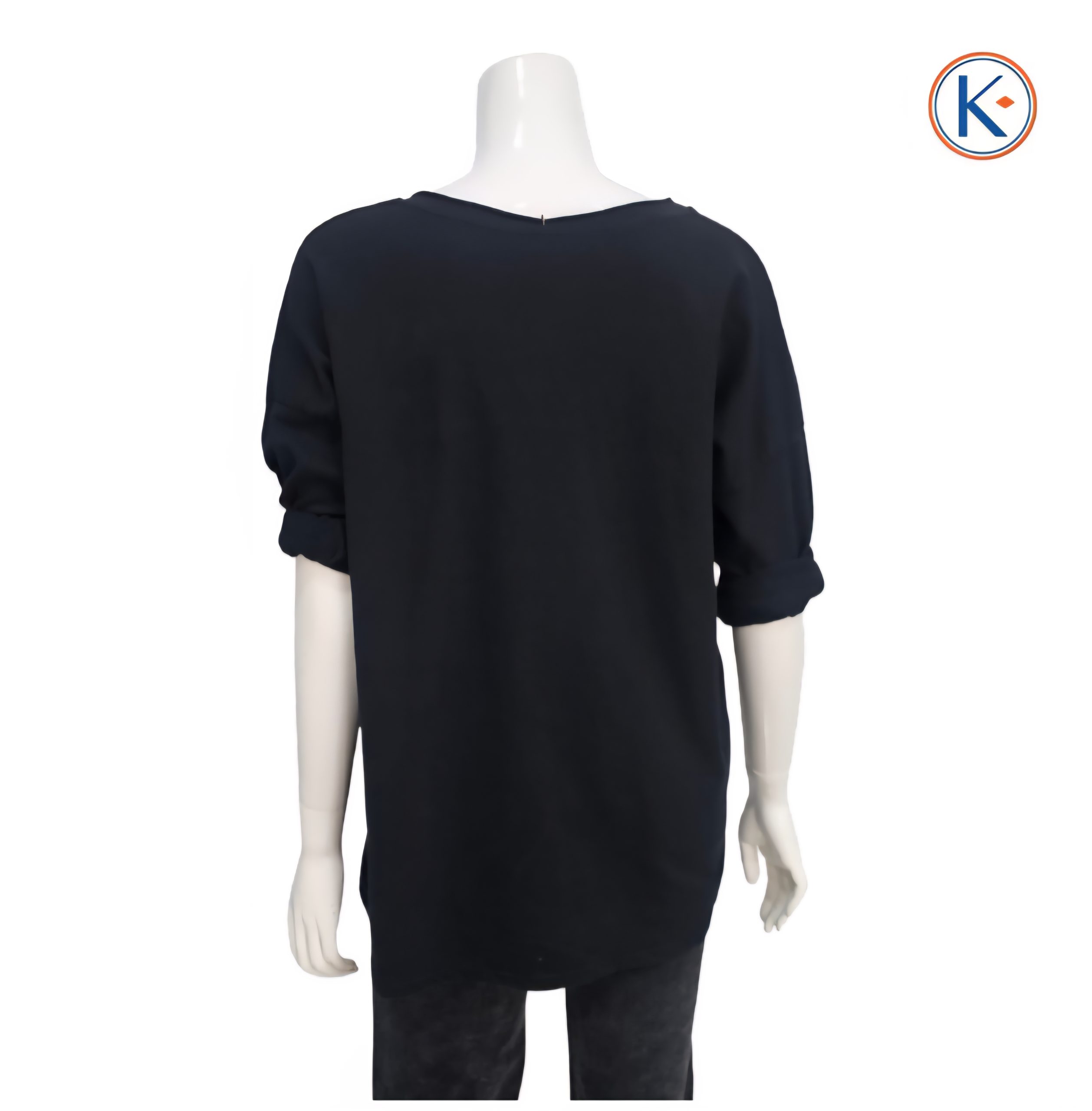 Camiseta tipo sudadera de manga larga con escote pico y detalle frontal - Imagen 13