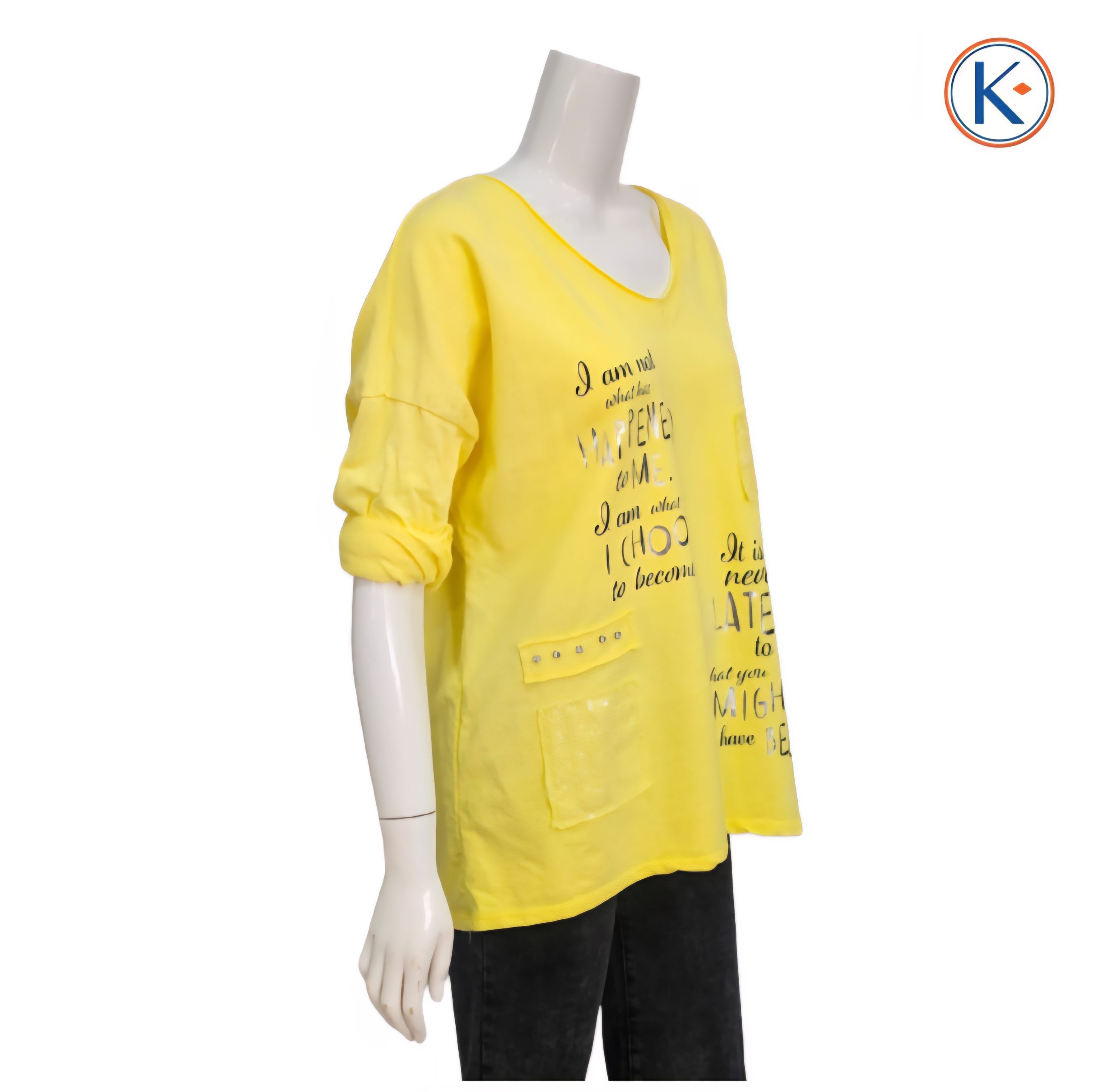 Camiseta tipo sudadera de manga larga con escote pico y detalle frontal - Imagen 9