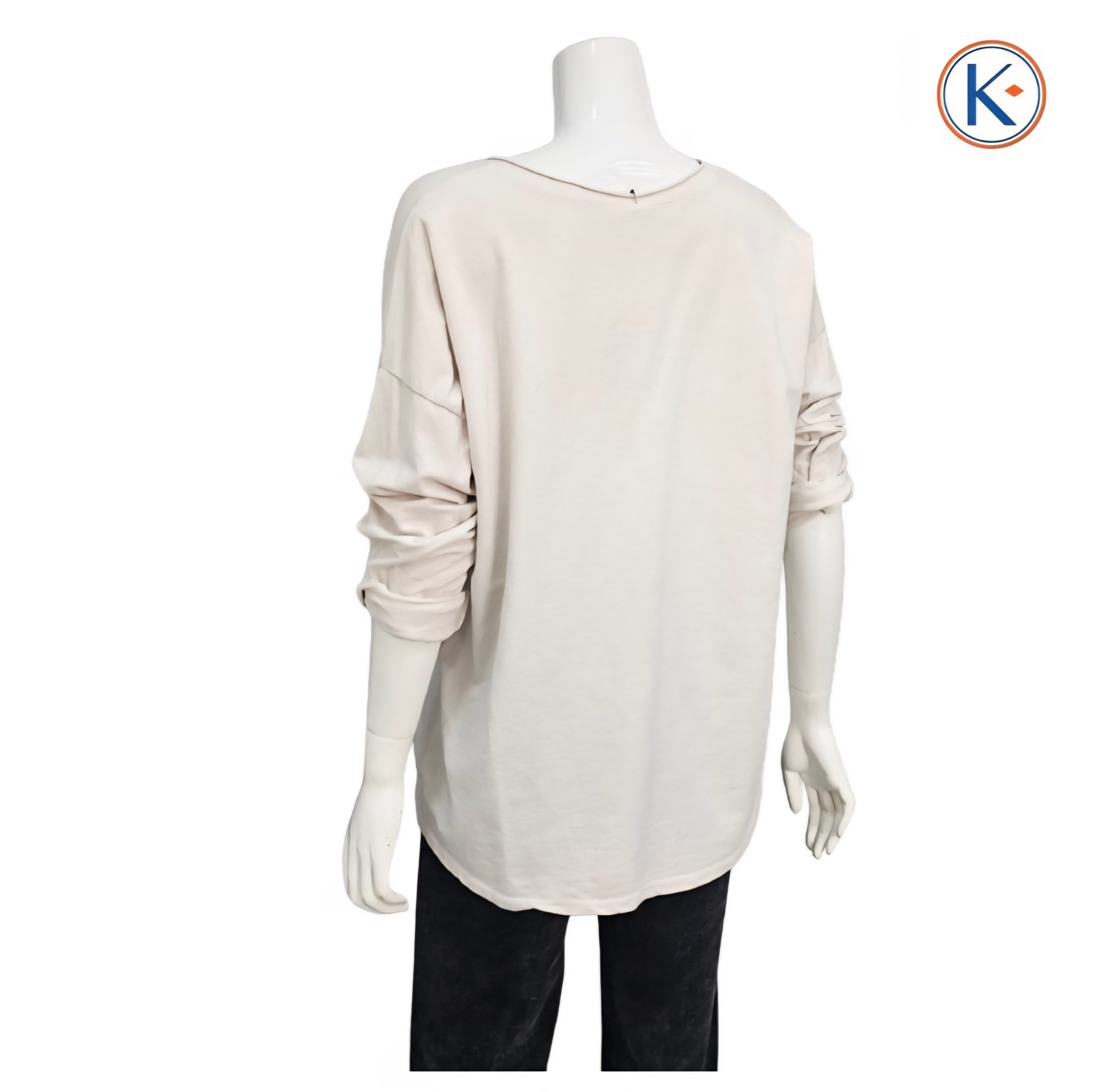 Camiseta tipo sudadera de manga larga con escote pico y detalle frontal - Imagen 14