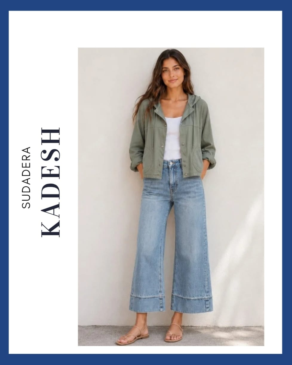 Sudadera abierta oversize con capucha en algodón