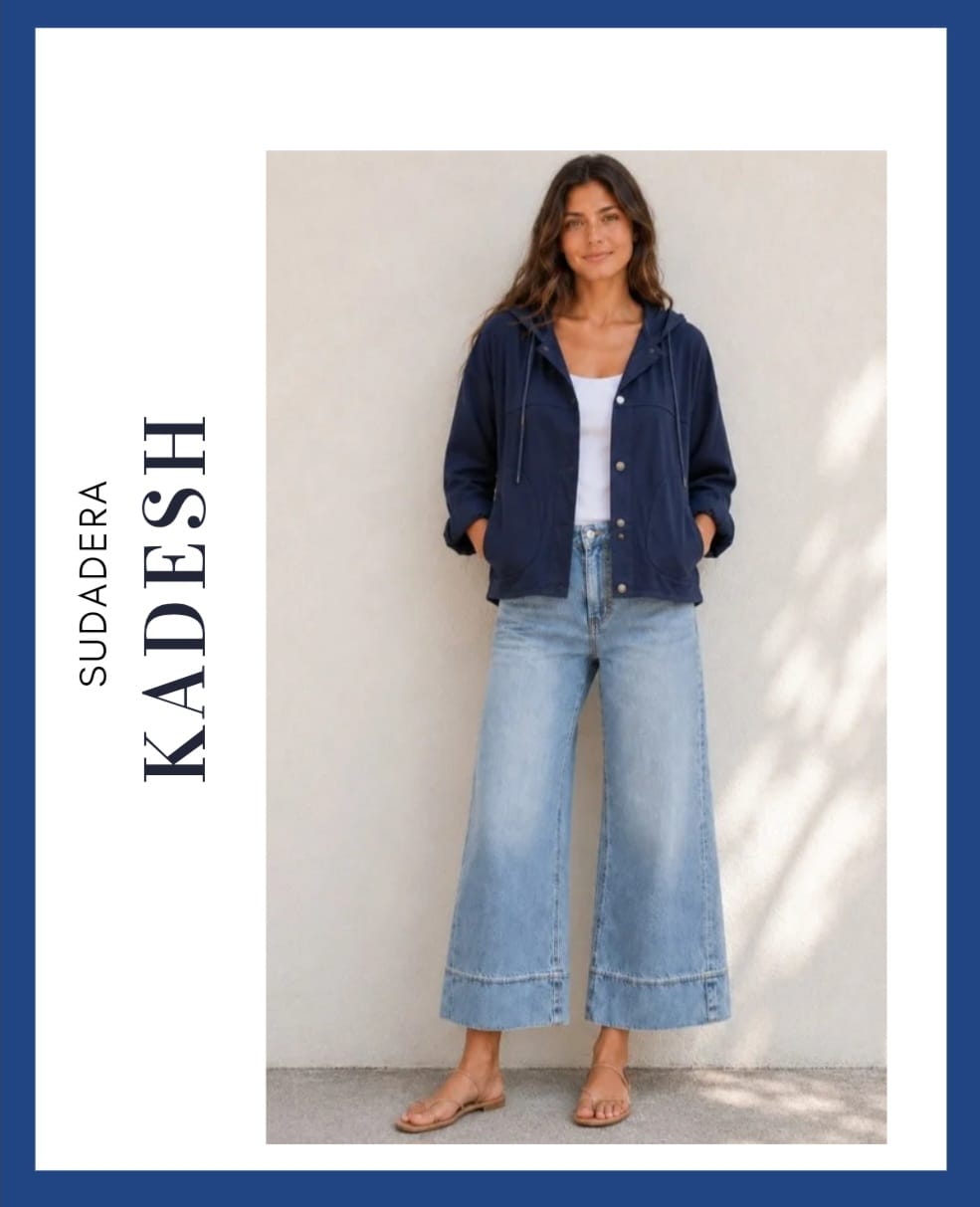 Sudadera abierta oversize con capucha en algodón